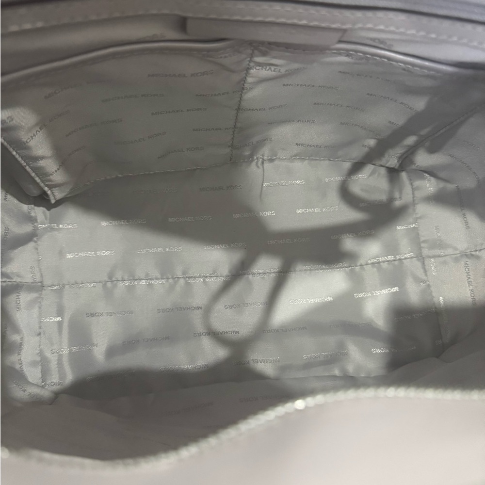 NWOT Michael Kors Gray Pebbled Leather Tote - Picture 12 of 15
